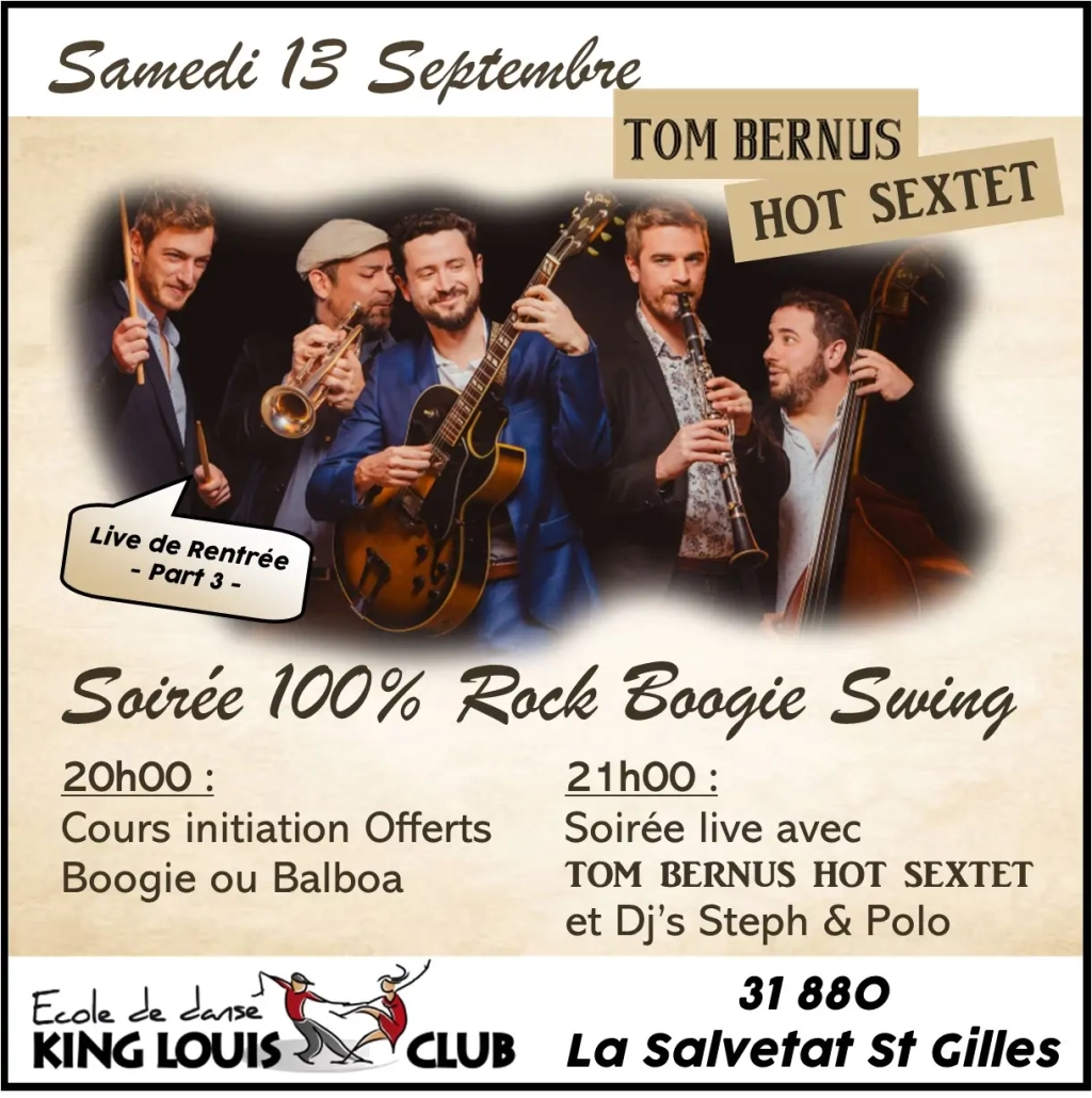 Soirée Live 100% SWING BOOGIE ROCK de rentrée