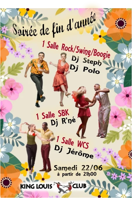 Soirée de fin d'annéeau KLC : Rock / Swing / Boogie / Salsa / Bachata / Kizomba / WCS