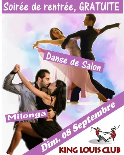 Soirée GRATUITE de rentrée DANSE DE SALON & TANGO ARGENTIN