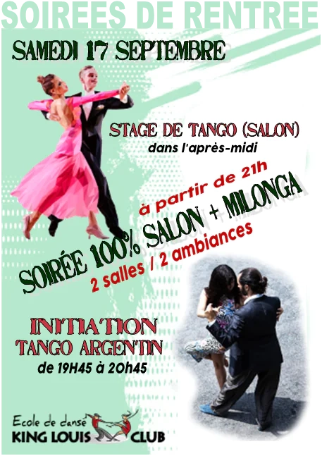 Soirée 100 % danse de salon + Milonga