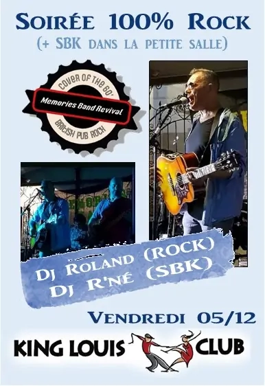 Soirée 100% ROCK (+1 salle SBK) LIVE